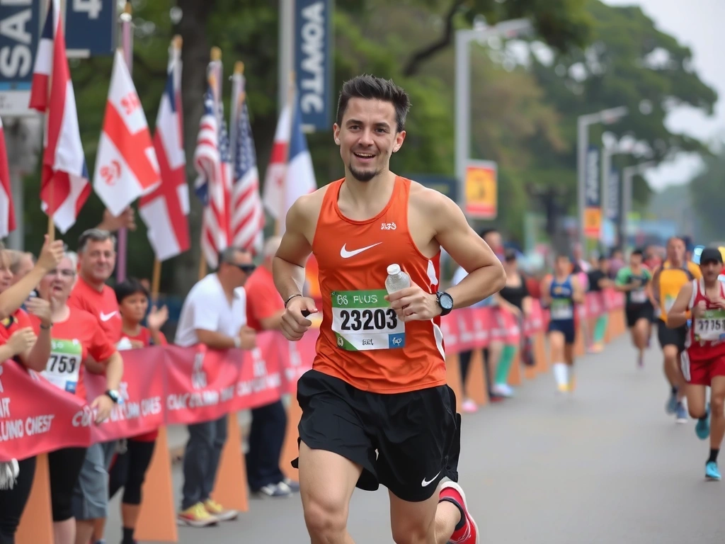 Endurance runner with energy drink, symbolizing endurance sports nutrition